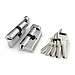 Цилиндровый механизм Fuaro (Фуаро) (R602/90) R6002Knob 90 mm (35+10+45) с вертушкой, хром