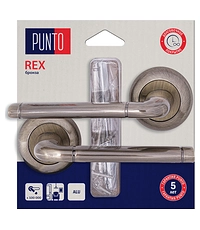 Купить Дверная ручка Punto (Пунто) на круглой розетке "REX" HD по цене 861 руб. в Москве