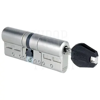 Профильный цилиндр Tokoz PRO 300 (Чехия) ключ-ключ CV PRO300/PRO300 030/030 T04 PRS-SZ 60 mm (25+10+25) c аварийной функцией никель + флажок