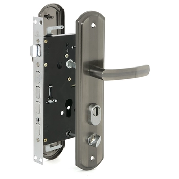 Замок врезной Palladium 505 левый серебряно-черный