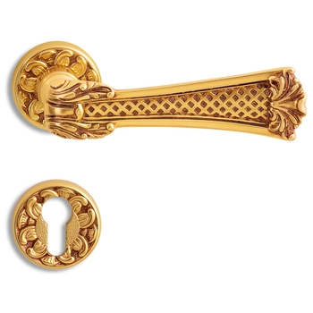 Дверная ручка на розетке Salice Paolo 'Tours' 3026 французское золото
