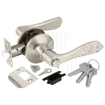 Дверная ручка-защелка Punto (Пунто) DK633 (кл./фик.) матовый никель