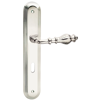 Дверная ручка на планке Fimet 'Vittoria' 173/288 полированный никель (key)