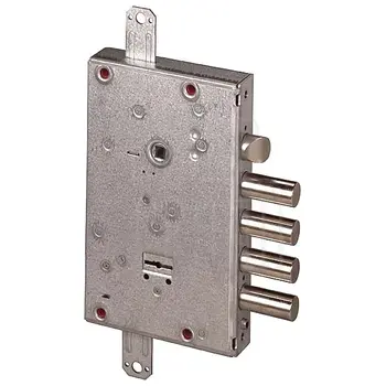 Замок Cisa (Чиза) врезной сувальдный с защёлкой NEW CAMBIO FACILE 57.665.48 (тех. упаковка) ключ 44 мм никель