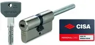 Купить Цилиндровый механизм Cisa (Чиза) под вертушку (дл. шток) ASIX PRO OE307-12.12 (70 мм/35+10+25) НИКЕЛЬ по цене 4`214 руб. в Москве