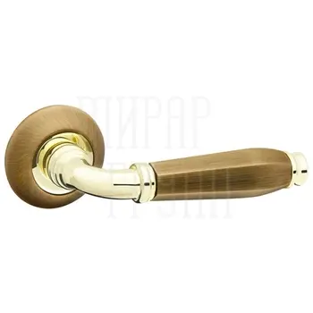 Дверные ручки на раздельном основании Fuaro (Фуаро) 'ENIGMA' RM бронза + золото