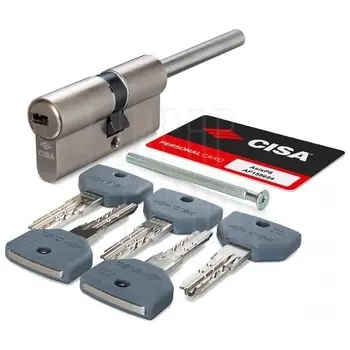 Цилиндровый механизм Cisa (Чиза) ключ-шток ASIX P8 0Q317-91.12 (75 мм/40+10+25) никель