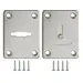 Накладка Fuaro (Фуаро) на сувальдный замок ESC.S-lift+S/K.set (ESC081/082) мат.никель (2шт.), никель