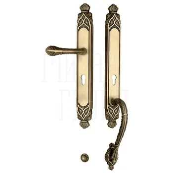 Ручка для входной двери Mestre OJ 3407 матовая античная латунь
