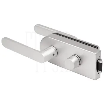 Комплект: замок+ручка Armadillo (Армадилло) для стеклянной двери Space.GL.LWC AL алюминий