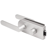 Комплект: замок+ручка Armadillo (Армадилло) для стеклянной двери Space.GL.LWC AL алюминий