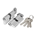 Цилиндровый механизм Ajax (Аякс) (AX102/60) AX1002Knob 60 mm (25+10+25) 4Key с вертушкой, хром