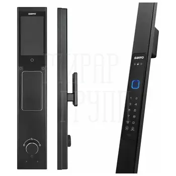 Электронный замок Sanyo D502 UsmartGo DM70 с WiFi с распознаванием лицручка-скоба 1800 мм черный