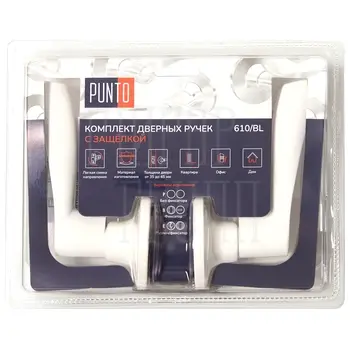 Ручка Punto (Пунто) защелка DK610 PS (без фик.) белый