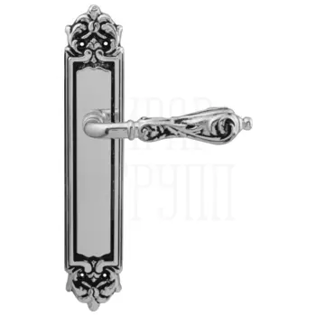 Дверная ручка на планке Melodia 229/229 'Libra' серебро 925 с чернением