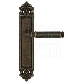 Дверная ручка Extreza 'BENITO' (Бенито) 307 на планке PL02 античная бронза (pass)