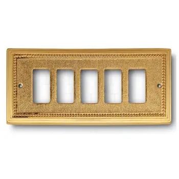 Накладка выключателя (Bticino) Salice Paolo Milano 4517/5 золото 24к