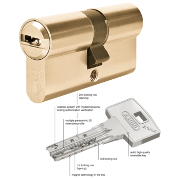 Цилиндровый механизм Abus Bravus.3500 MX MAGNET ключ-ключ 140 mm (55+10+75) латунь