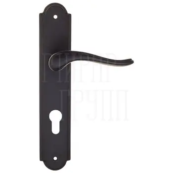 Дверная ручка Fratelli Cattini 'LAVERA' на планке PL257 матовый черный (cyl)