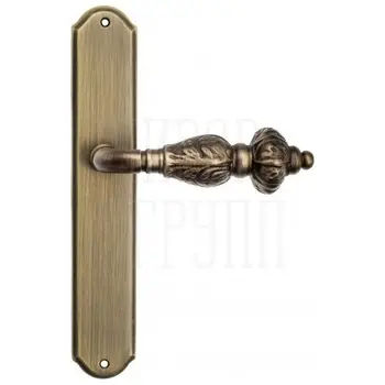 Дверная ручка Venezia 'LUCRECIA' на планке PL02 матовая бронза