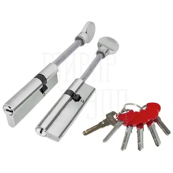 Цилиндровый Fuaro (Фуаро) (D-PRO507-8/95) D-PRO5007-8Tang95(60+10+25) хром 5+1Key со штоком перекод.