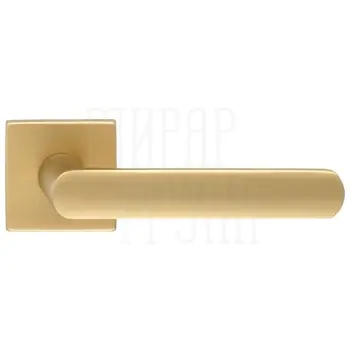 Дверная ручка Extreza Hi-Tech 'AQUA' (Аква) 113 на квадратной розетке R11 матовое золото