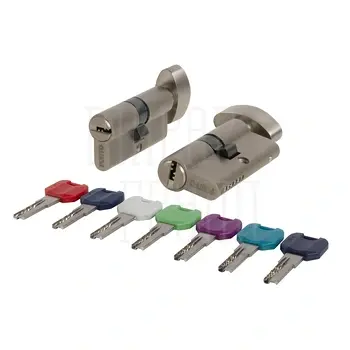 Цилиндровый Punto (Пунто) MaxPro7002Knob52mm(21+10+21) мат.никель 7key с вертушкой