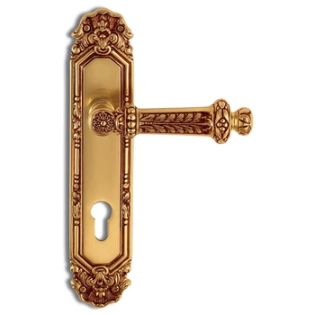 Дверная ручка на планке Salice Paolo 'Capua' 3316 французское золото (cyl)
