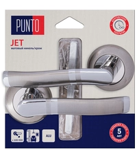 Купить Дверная ручка Punto (Пунто) на круглой розетке "JET" HD по цене 882 руб. в Москве