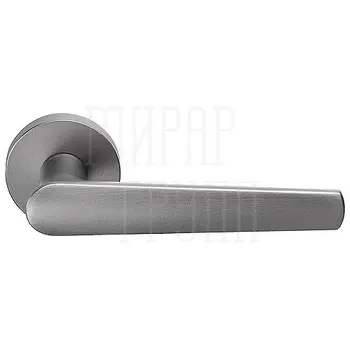 Дверные ручки Archie Sillur 'ESCUDO' на круглой розетке (антибакт. покрытие) Платиново-серый