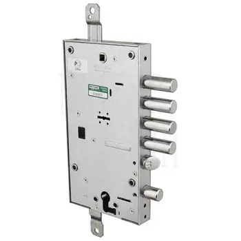 Замок врезной Mottura (Моттура) двухсистемный 54.797-D (правый) (без накладок) никель