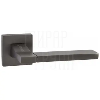 Дверные ручки Puerto (Пуэрто) INAL 524-03 на квадратной розетке матовый черный никель