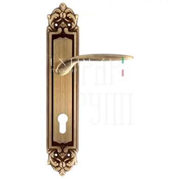 Дверная ручка Extreza 'CALIPSO' (Калипсо) 311 на планке PL02 матовая бронза (cyl)