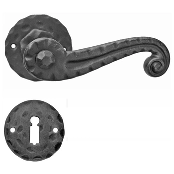 Дверная ручка кованая Galbusera ART. 25 'CHAMONIX' античный черный