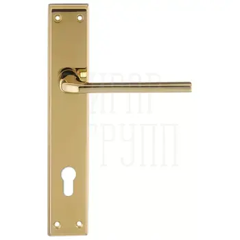 Дверная ручка Extreza Hi-Tech 'TERNI' 320 на планке под цилиндр PL13 латунь pvd (CYL)