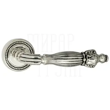 Дверная ручка на розетке Venezia 'OLIMPO' D3 натуральное серебро