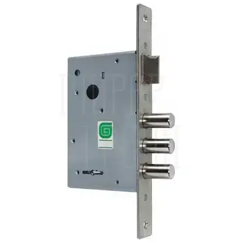 Замок Guardian (Гардиан) врезной сувальдный с защёлкой ЗВ 10.11 4 кл. (длинный кл. 60 мм) /128:3344/ никель