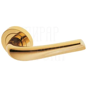 Дверные ручки на розетке Morelli Luxury 'Raft' золото