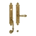 Ручка для входной двери Mestre OJ 4604 с замком и ключами, состаренное золото 24к