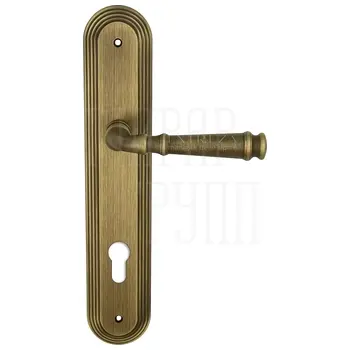 Дверная ручка Extreza 'BONO' (Боно) 328 на планке PL05 матовая бронза (cyl)