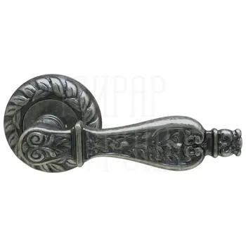 Дверная ручка на розетке Melodia 465 (60) 'Siracusa' античное серебро