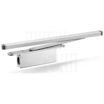 Демпфер закрывания двери GEZE ActiveStop скрытый матовый хром