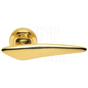 Дверные ручки на розетке Morelli Luxury 'Bolid' золото