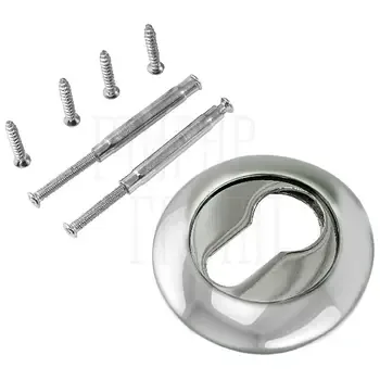 Накладка на цилиндр Renz белый/хром блестящий LM ET 08