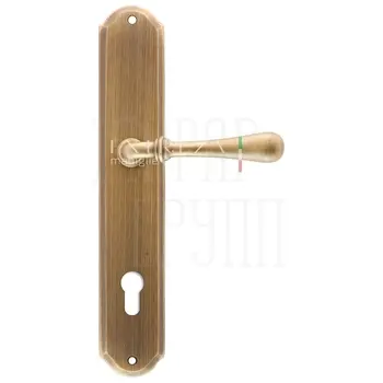 Дверная ручка Extreza 'EVA' (Эва) 319 на планке PL01 матовая бронза (cyl)