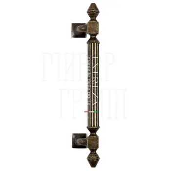 Ручка дверная скоба Extreza 'Impero' (Имперо) 430 мм (300 мм) античная бронза