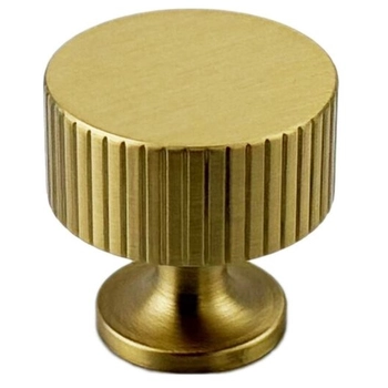 Мебельная ручка-кноб CORONA mod. '0047' Ø28 x 28 mm матовая латунь