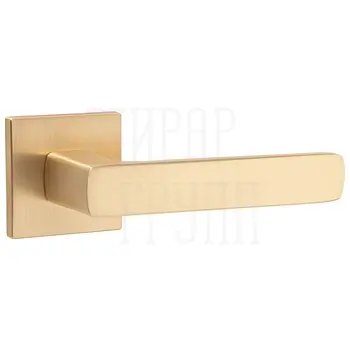 Дверная ручка Punto (Пунто) на квадратной розетке 'VIVA' матовое золото