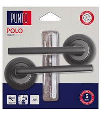 Купить Дверная ручка Punto (Пунто) на круглой розетке "POLO" HD по цене 882 руб. в Москве