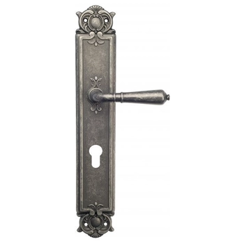 Дверная ручка Venezia 'VIGNOLE' на планке PL97 античное серебро (cyl)
